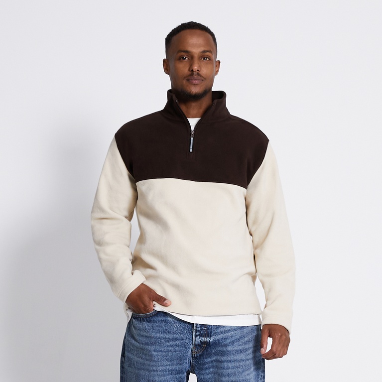 Fleece sweater "Fille" Autom Beige